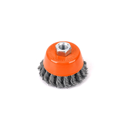 Szczotka doczołowa z nakrętką - drut skręcany M14/80 mm / TEGER-347900948