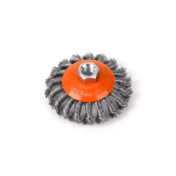 Szczotka tarczowa z nakrętką - drut skręcany M14/100 mm / TEGER-347472596