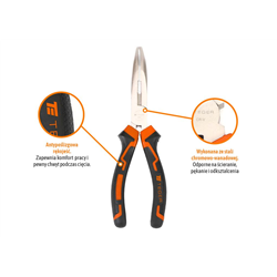 Szczypce wydłużone  - odgięte 200 mm / TEGER-347474679