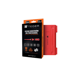 Zestaw wkrętaków VDE PROFESSIONAL 13 szt / Certyfikat  GS/VDE / TEGER-347473616