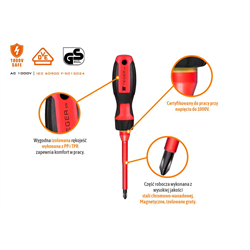 Zestaw wkrętaków VDE PROFESSIONAL 13 szt / Certyfikat  GS/VDE / TEGER-347901981