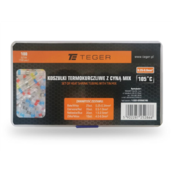 Zestaw koszulek termokurczliwych z cyną MIX 100 szt. TEGER-347479061