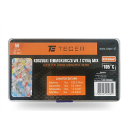 Zestaw koszulek termokurczliwych z cyną MIX 50 szt. TEGER-347479063