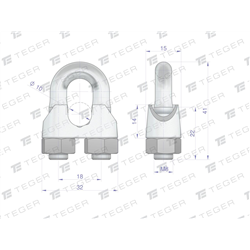 Zacisk linki stalowej 10mm TEGER, (sprzedawane po 10)-347770023