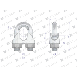 Zacisk linki stalowej 16mm TEGER, (sprzedawane po 10)-347907743
