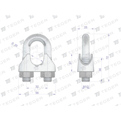 Zacisk linki stalowej 20mm TEGER, (sprzedawane po 10)-347770024