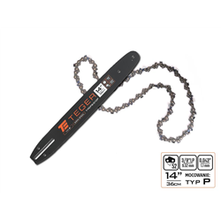 Zestaw tnący, 14" (36 cm) prowadnica + łańcuch, 3/8", 1,1 mm, 52 og., 7z, moc. P, Teger-347909095