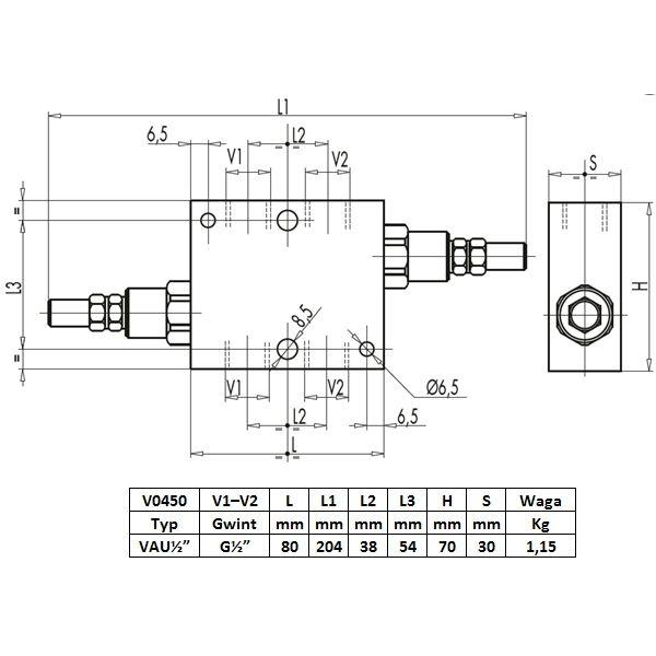 Zawór krzyżowy 1/2" przepustowość 70L-347442568