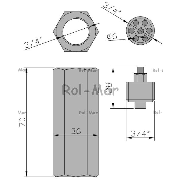 Zawór zabezpieczający 3/4" (gwint wew.) 140L-347870126