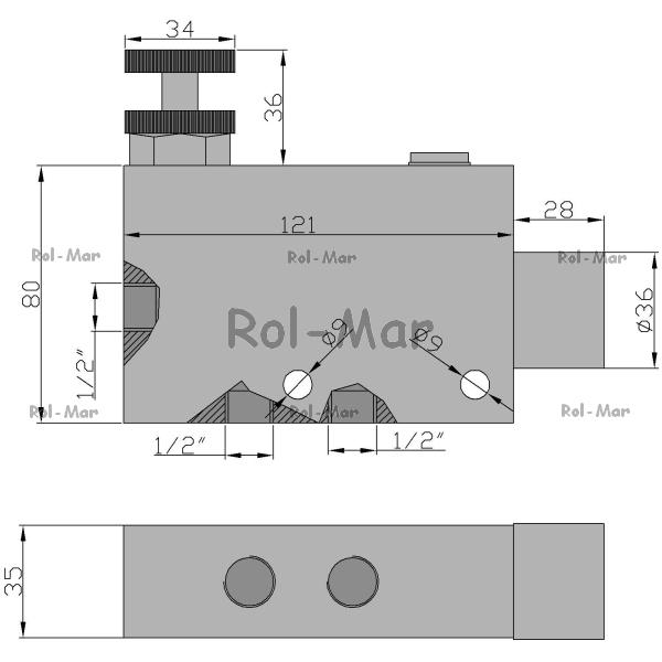 Regulator przepływu 1/2" przepustowość 85L-347442718