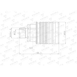 Szybkozłącze hydrauliczne gniazdo EURO M18x1.5 GZ Push-pull (9100818G) VOIMA-347462240