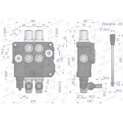 Rozdzielacz hydrauliczny 2-sekcyjny 120L VOIMA-347904166