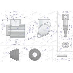 Kołpak rozdzielacza hydraulicznego górny do dźwigni 40L VOIMA-347475773