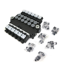 Rozdzielacz hydrauliczny 6-sekcyjny sterowany elektrycznie 12V 80L VOIMA-347475862