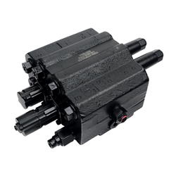 Rozdzielacz hydrauliczny do ładowaczy czołowych (LS - Load Sensing) 2-sekcyjny (1 x sekcja pływająca) max przepływ 90L - sterowa