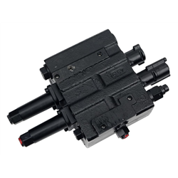 Rozdzielacz hydrauliczny do ładowaczy czołowych (LS - Load Sensing) 2-sekcyjny (1 x sekcja pływająca) max przepływ 90L - sterowa