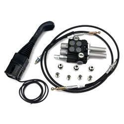 Zestaw do Ładowacz TUR -Rozdzielacz 40L 2-sekcyjny + Joystick z przyciskiem + Elementy złączne + Linki na kulkę 1500mm VOIMA-347
