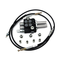Zestaw do Ładowacz TUR -Rozdzielacz 40L 2-sekcyjny + Joystick z przyciskiem + Elementy złączne + Linki na kulkę 1500mm VOIMA-347