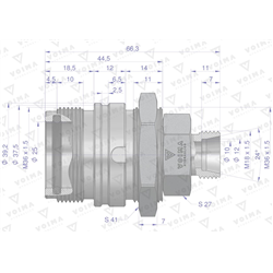 Zawór gniazdo ZSR6160101 (pasuje do Bizon) M18x1.5 skręcane VOIMA-347475904
