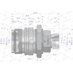 Zawór gniazdo ZSR (50490020) M22x1.5 skręcane VOIMA (opakowanie 10szt)-347906004