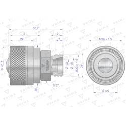 Zawór wtyczka ZSR (50490030) M22x1.5 skręcane VOIMA-347904281