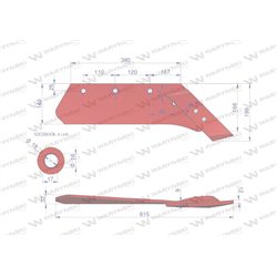 Eurolemiesz prawy 16" z dłutem zastosowanie Kverneland Pług stal borowa  WARYŃSKI-347878337