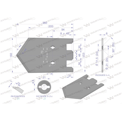 Lemiesz 160mm , listwowy środkowy, zastosowanie Grimme, Waryński-347905148