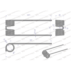 Palec podbieracza zastosowanie Welger RP200 Waryński-347471796