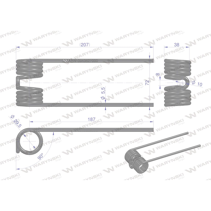 Palec podbieracza zastosowanie Welger RP200 Waryński-347471796