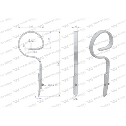 Ząb sprężynowy prosty Duński 550mm 32X10 Waryński-347878817