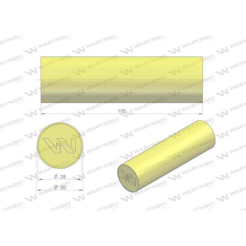 Amortyzator poliuretanowy walec 30x105 WARYŃSKI ( sprzedawane po 4 )-347879867