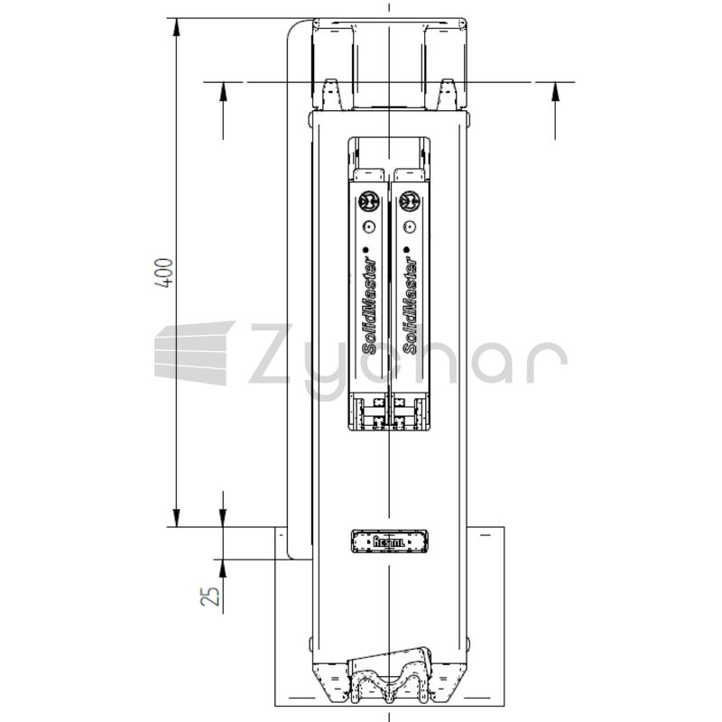 Tail Stanchion Solidmaster 802H-400mm li - 11030776-347750204