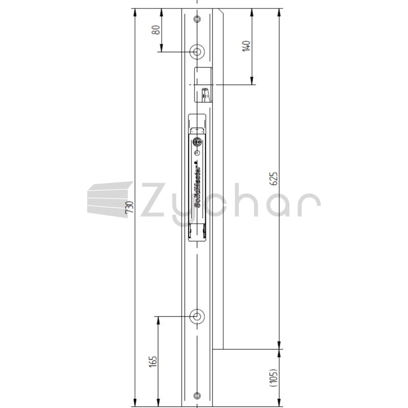 Kłonica narożna SolidMaster, 802R-600mm, - 11295482-347749903