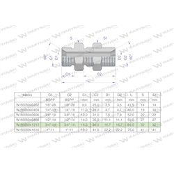 Złączka hydrauliczna calowa grodziowa BB 3/4" BSP z przeciwnakrętką (XSV) Waryński-347888225