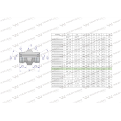 Złączka hydrauliczna redukcyjna calowa BB 5/8" x 3/4" BSP Waryński-347890040