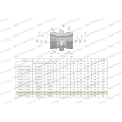 Złączka hydrauliczna metryczna BB M45x2 35L (XG) Waryński-347889415