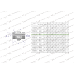 Przyłączka hydrauliczna (odmiana ciężka XGE) BB M20x1.5 12S x 1/4" BSP ED Waryński ( sprzedawane po 5 )-347889813
