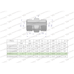 Złączka hydrauliczna calowa BB 1" ORFS (UNF) Waryński-347889457