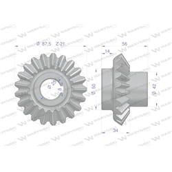 Koło stożkowe duże zastosowanie Kosiarka rotacyjna polska 1,65 Waryński-347876949