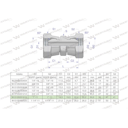 Złączka hydrauliczna calowa AA 1" BSP Waryński-347459988