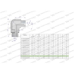 Kolanko hydrauliczne nastawne calowe BB 1" x 3/4" BSP z regulacją Waryński-347888142