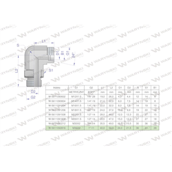 Kolanko hydrauliczne nastawne BB M36x2 28L x 1"BSP z regulacją Waryński-347888196