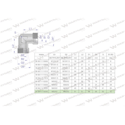 Kolanko hydrauliczne metryczne BB M52x2 42L (XW) Waryński-347462203
