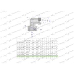 Kolanko hydrauliczne metryczne AB M45x2 35L (XEVW) Waryński-347460954