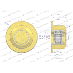 Rolka, podporowa PU 95x62.5x25, zastosowanie 27584610 08800315 Grimme, Waryński-347477269