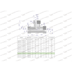 Trójnik hydrauliczny metryczny BBB M36x2 28L (XT) Waryński-347462090