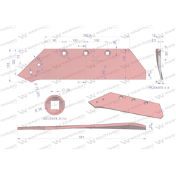 Lemiesz, lewy 16", zastosowanie Akpil WSM 40 stal borowa, Waryński-347914166