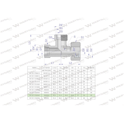 Trójnik hydrauliczny niesymetryczny metryczny BBA M45x3 35L (XEVL) Waryński-347889084