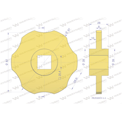 Tarcza, sortująca wcięta 99 x 28 x 21 mm, zastosowanie 08800251 Grimme, Waryński-347905656