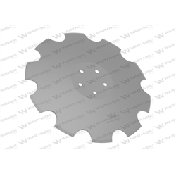Talerz, uzębiony Z-10 fi 460 mocowanie 5/98 grubość 3,5 mm stal borowa prosta piasta, Waryński-347908840